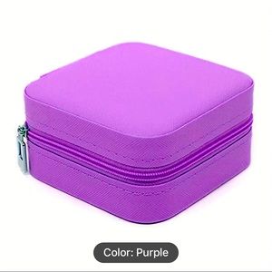 Small PU Leather Jewelry Box Portable Travel Jewellery Ornaments Storage…